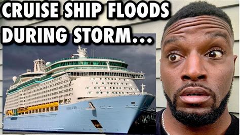 Royal Caribbean Cruise Ship Floods After Getting Caught In Storm At Sea Youtube