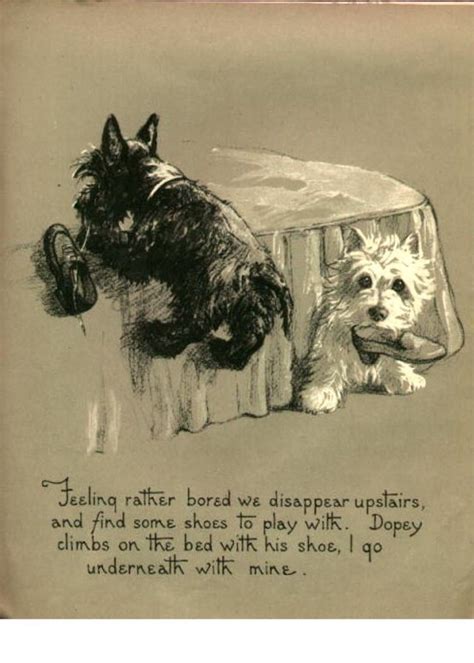 Westie And Scottie Dog Dopey And Gallant Into Mischief Terrier Dogs