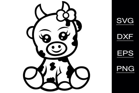 Baby Cow SVG cutting files (540719) | Cut Files | Design Bundles