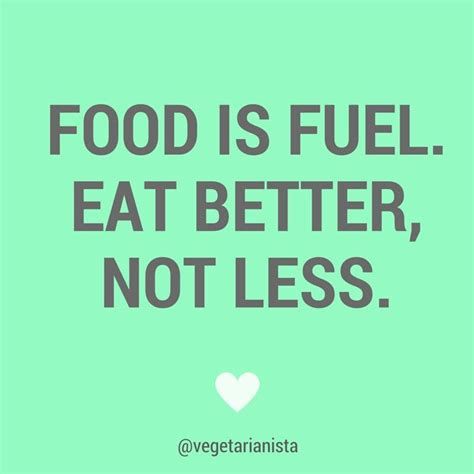 Food Is Fuel Eat Better Not Less Your Body Needs Nutrients So Why Deprive Yourself With
