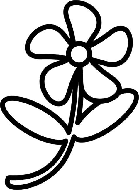19 Outline Flower Vector Images Lily Flower Drawing Outline Simple