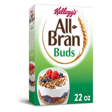 Kelloggs All Bran Buds Breakfast Cereal 8 Vitamins And Minerals High