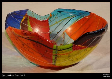 Custom Made Fused Glass Serving Bowl By David L Zvanut Fine Art