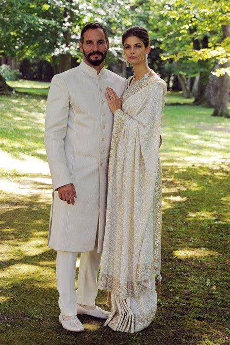 Kendra Spears Model To Princess Prince Rahim Aga Khan White Sari