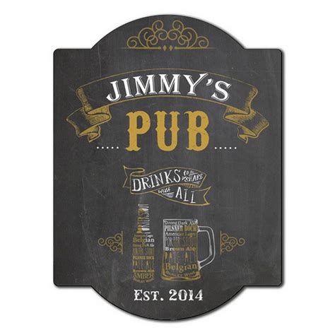 Personalized Pub Sign Etsy