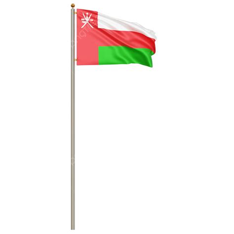 Oman Flag With Pole Oman Flag Waving Oman Flag Waving Transparent