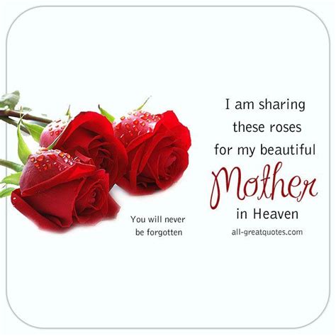 Mothers Day Memorial Cards Facebook Greeting Cards Mother In Heaven Mom In Heaven Mother