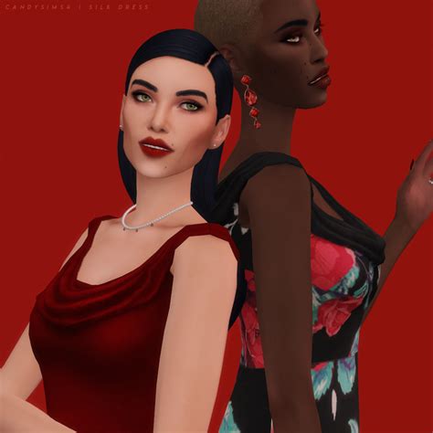 Silk Dress At Candy Sims 4 Sims 4 Updates