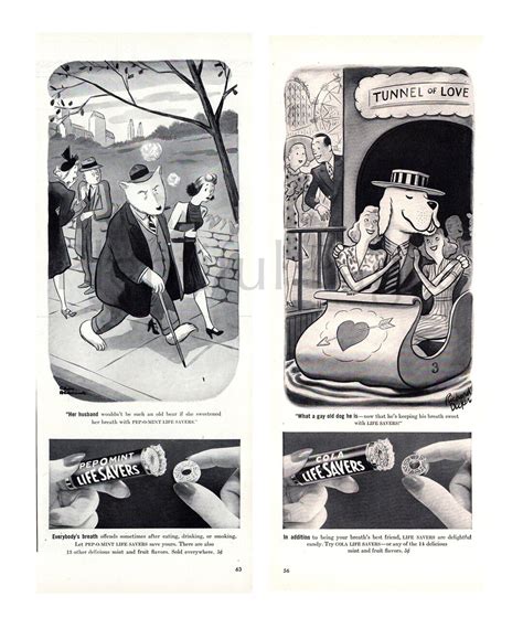 1940s Life Savers Candy Vintage Ads Advertising Art Pepomint Cola Magazine Ads