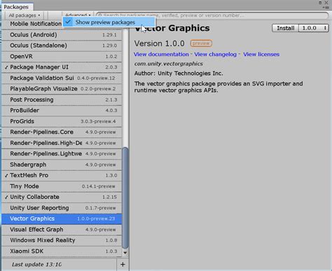 The vector graphics package provides an svg importer and runtime vector graphics apis. Cannot import an .svg into a Unity project - Game ...