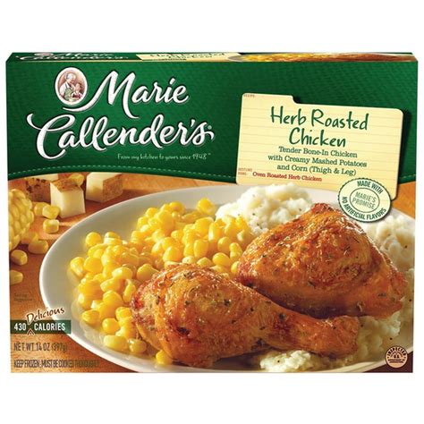 This was my first time to try this country fried chicken breast tenders i have always liked marie callenderd dinners but when you microwave it you have to take the chicken tenders out of the tray to cook the macaroni which was. Marie Callender's Herb Roasted Chicken Dinners (14 oz ...
