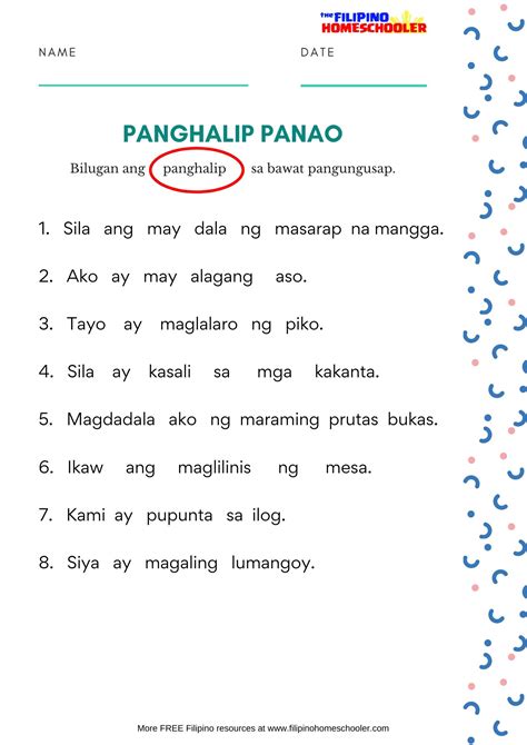 Panghalip Na Pamatlig Filipino Lesson And Free Worksheets SexiezPicz Web Porn