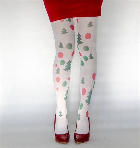 Opaque Christmas Women S Tights Xmas Tights Stockings Etsy