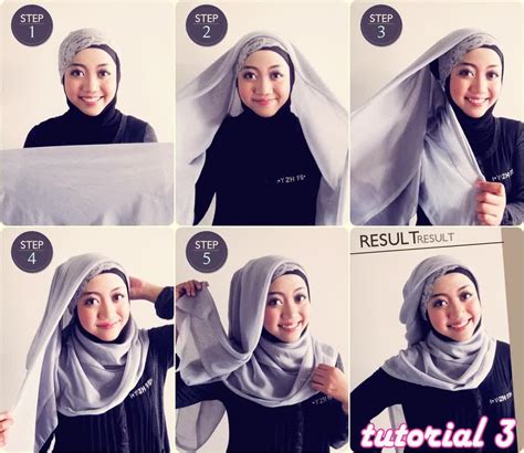 Cara Tutorial Hijab Pashmina Wajah Bulat Simple Ragam Muslim