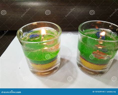 Homemade Gel Wax Candles Stock Photos Free And Royalty Free Stock