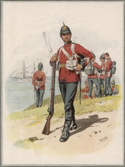 Royal Marine Light Infantry A Private In Marching Order Giclee Print By