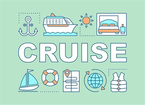 Cruise Word Concepts Banner Travel Agency Offer Voyage Marine Trip
