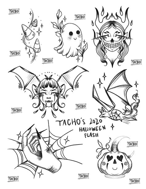 Halloween Tattoo Flash
