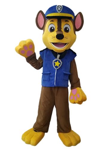 Adult Chase Mascot Costume Full Body Cosplay Fancy Dress Paw Patrol