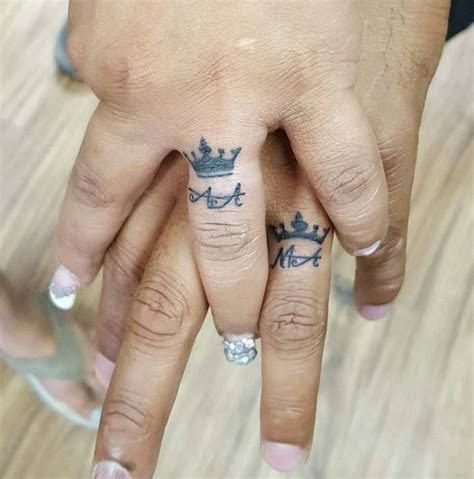50 matching wedding ring tattoos for couples 2021