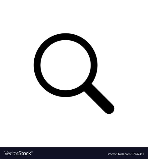 Magnifying Glass Or Icon Search Symbol In Flat Vector Image