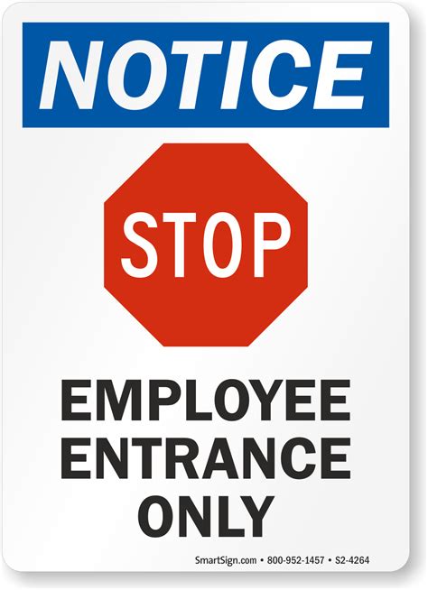 Employee Entrance Only Printable Sign Printable Word Searches