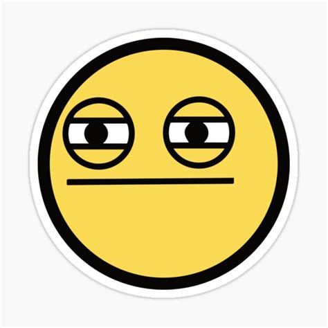 Derp Emoji Face Sticker For Sale By Purplerain457 Redbubble