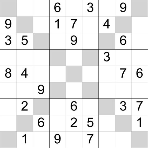 Sudoku X Puzzles Normal Level 1