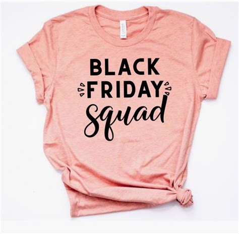 Black Friday Squad Shirts Unisex Sizing Womens Shopping Tee Black
