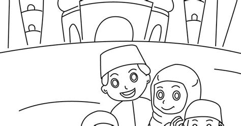 Lembar Mewarnai Tema Idul Fitri Hari Raya Themed Colouring Book Zohal