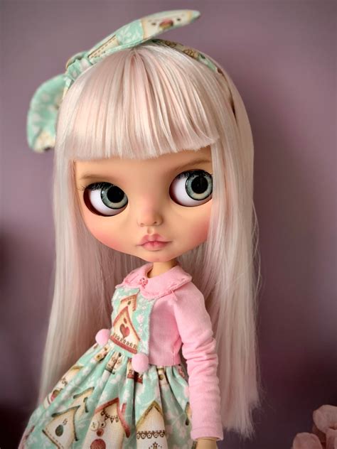 Sold Custom Blythe Doll Collectible Blythe Pink Hair Blythe Etsy