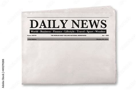 Blank Daily Newspaper Stock Photo Adobe Stock