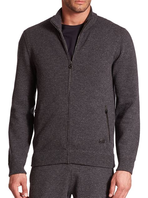 Ferragamo Full Zip Cashmere Sweater In Gray For Men Grey Lyst