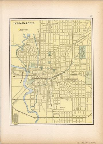 Vintage Antique Indianapolis Maps Art Source International