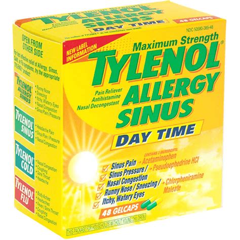 Tylenol Allergy Sinus Gel Health And Personal Care Sun Fresh