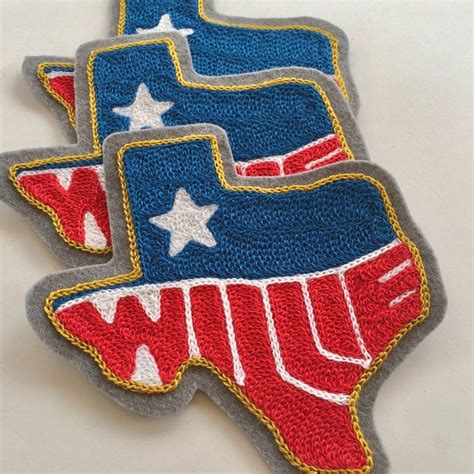 Texas Willie Chain Stitch Embroidered Patch Embroidered Patches