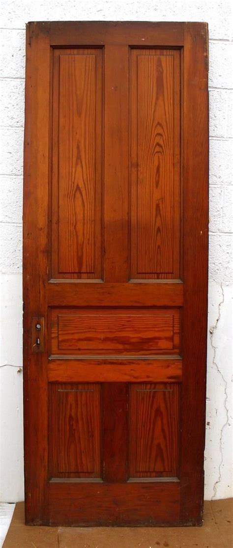 30x83 Antique Vintage Victorian Heart Pine Wood Wooden Interior Door