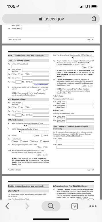 In the end i had to get a police report and send it to the field office. New I-765 Form needs parent names? : DACA