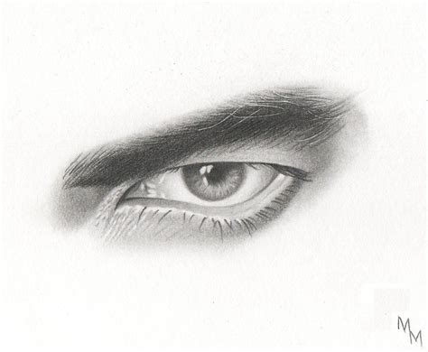 Male Eye Drawing From 2016 Graphite On A5 Seize Paper Desenho Drawing