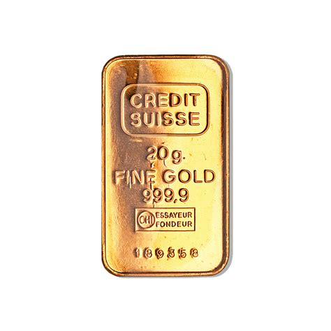 Credit Suisse Gold Bar - Circulated in good condition - 20 g
