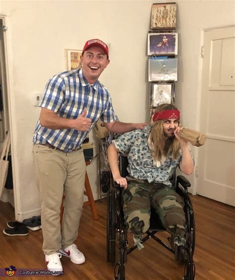 forrest gump and lieutenant dan couple costume no sew diy costumes