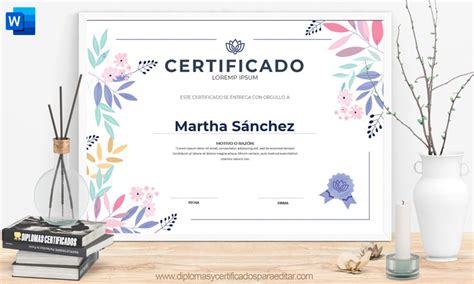 Diplomas y certificados para editar en Word Diseños creativos