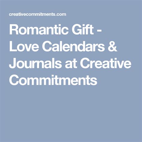 Romantic T Love Calendars And Journals At Creative Commitments