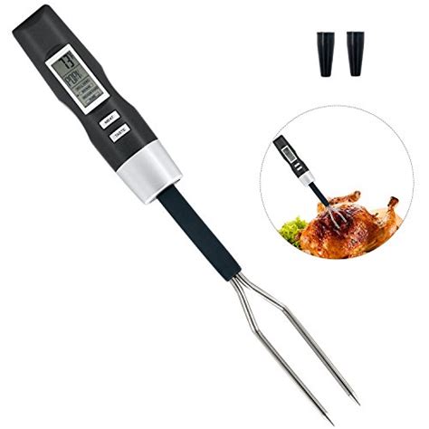 Digital Electronic Instant Read Thermometer Fork With 2 Long Stainless