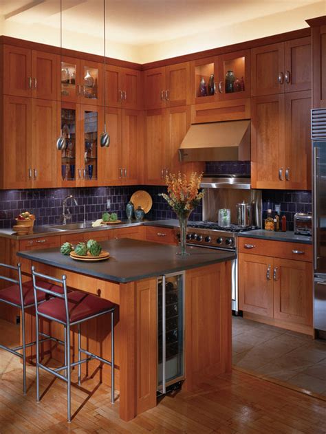 Au 27 Lister Over Light Cherry Wood Kitchen Cabinets Black Navy Or