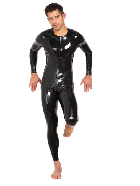 Neck Entry Latex Catsuit With Crotch Zipn Skin Two Uk
