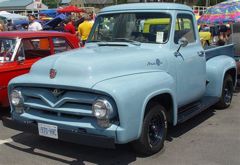 Serious Wheels 1955 Ford F100 Blue Front Angle