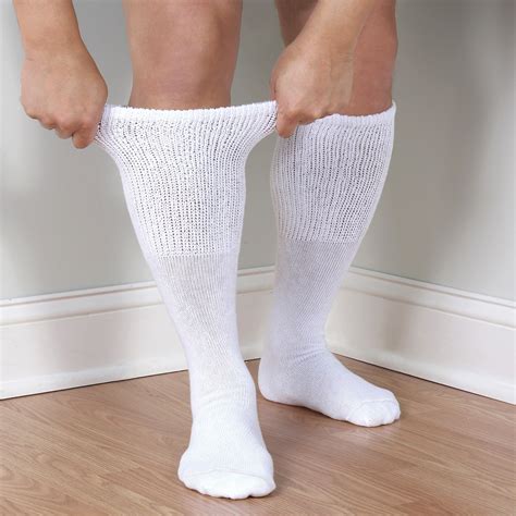 Mens Extra Wide Calf Diabetic Knee High Socks 10 Reviews 47 Stars