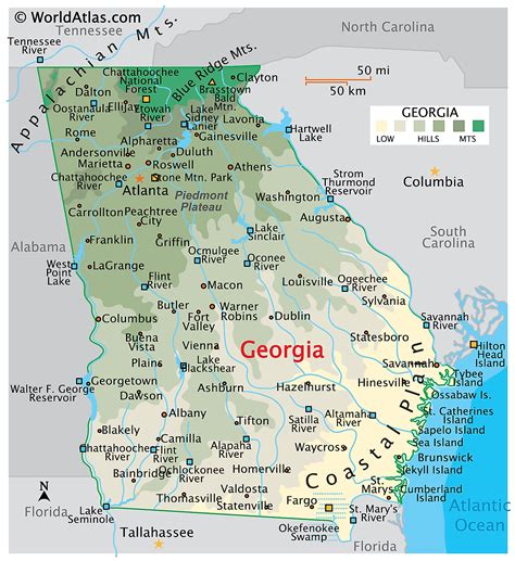 Georgia Maps Facts Weltatlas
