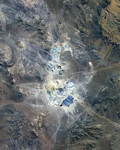 Satellite Image Photo Of Escondida Mine Atacama Desert Chile